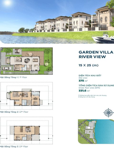 Thiết kế mặt bằng Garden Villa River View