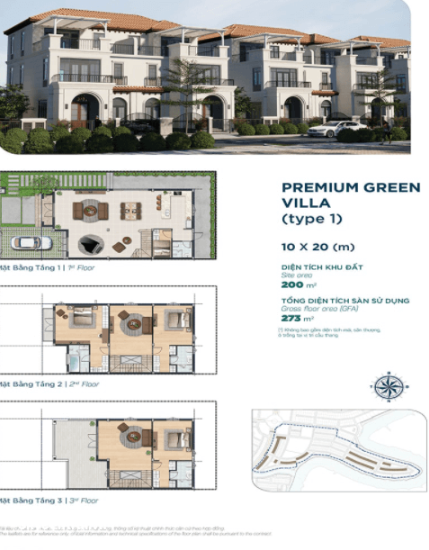 Thiết kế mặt bằng Premium Green Villa type 1